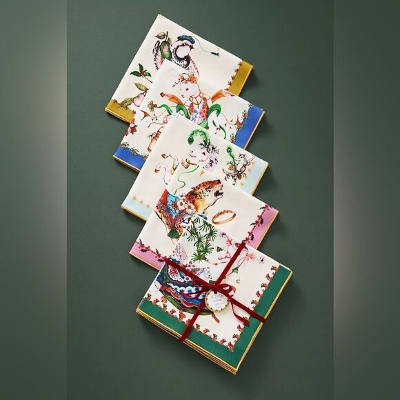 ❤️ The Twelve Days of Christmas Napkins by Phannapast Taychamaythakool - Anthro - Picture 5 of 7
